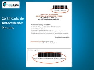 Certificado de
Antecedentes
Penales
 