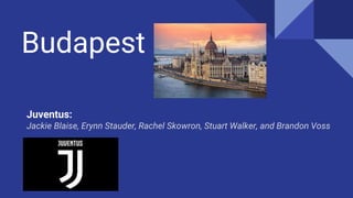 Budapest
Juventus:
Jackie Blaise, Erynn Stauder, Rachel Skowron, Stuart Walker, and Brandon Voss
 