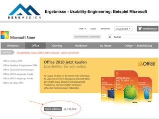 Ergebnisse - Usability-Engineering: Beispiel Microsoft




                                                   14 / 20
 
