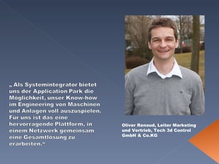 Oliver Renaud, Leiter Marketing und Vertrieb, Tech 3d Control GmbH & Co.KG 