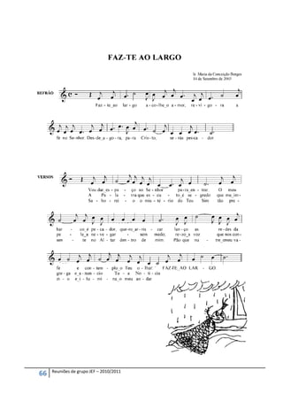 Reuniões de grupo JEF – 2010/2011
66
 