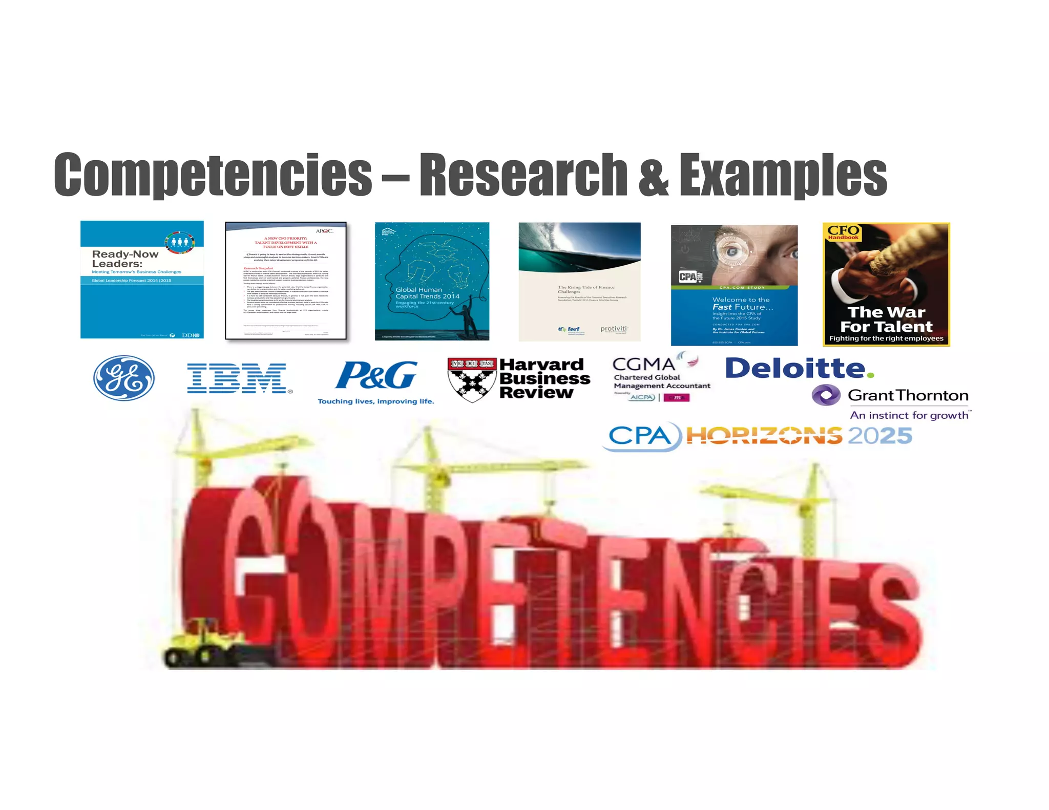 Competencies – Research & Examples
 