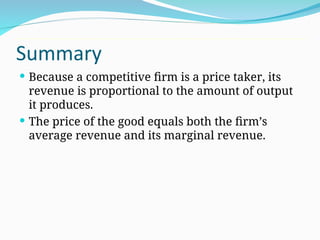 Understanding Firms in Competitive Markets: Profit Maximization and ...