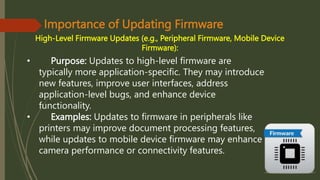 Description of an Firmware-Types,Importance and it's Function | PPT