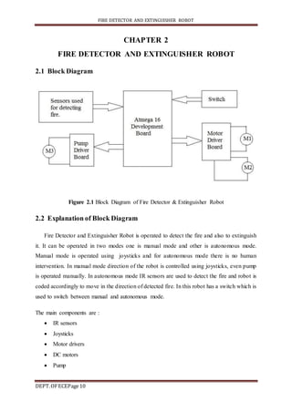 Fire Detector And Extinguisher Robot- Project Report | DOCX