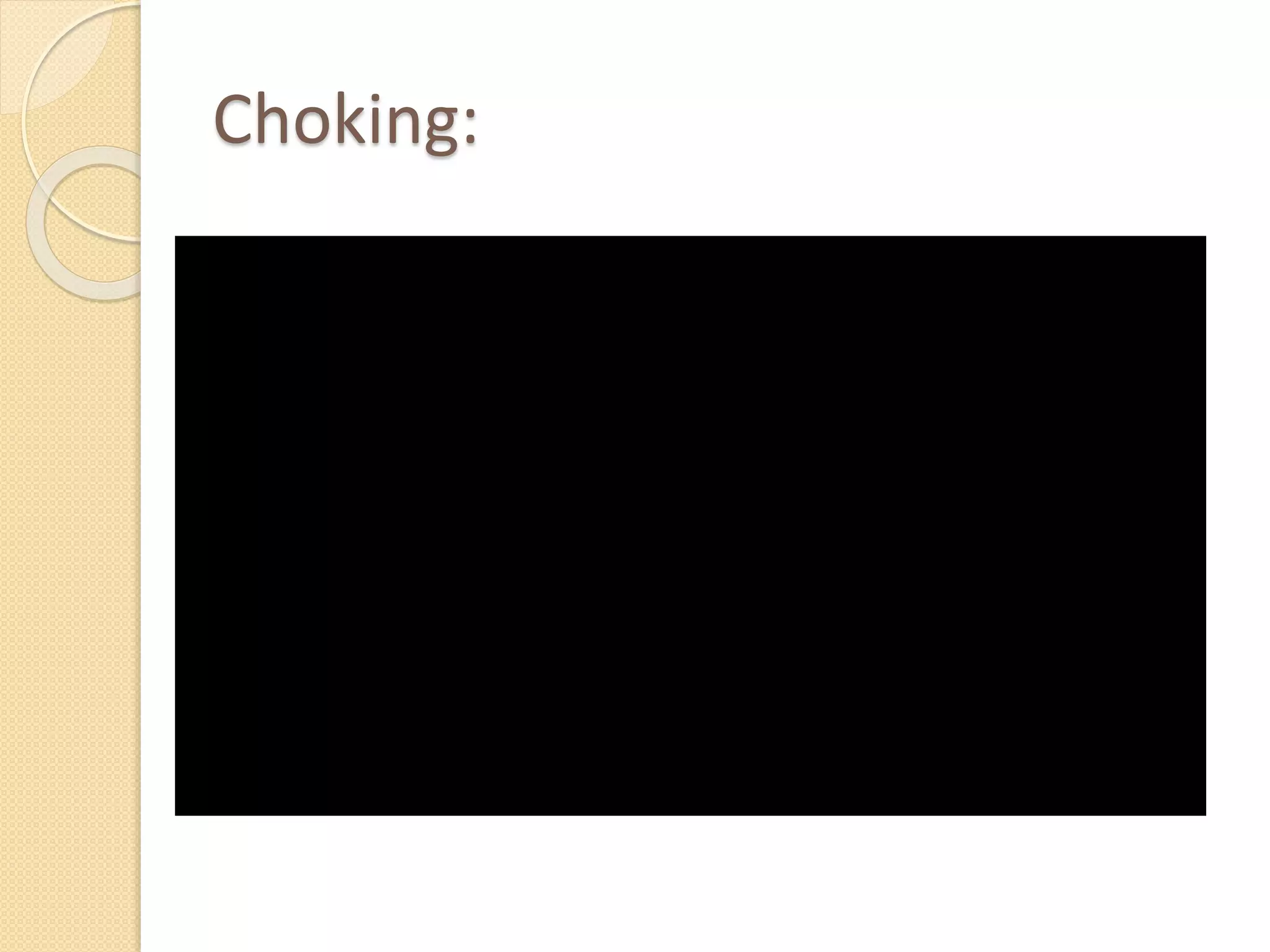 Choking:
 