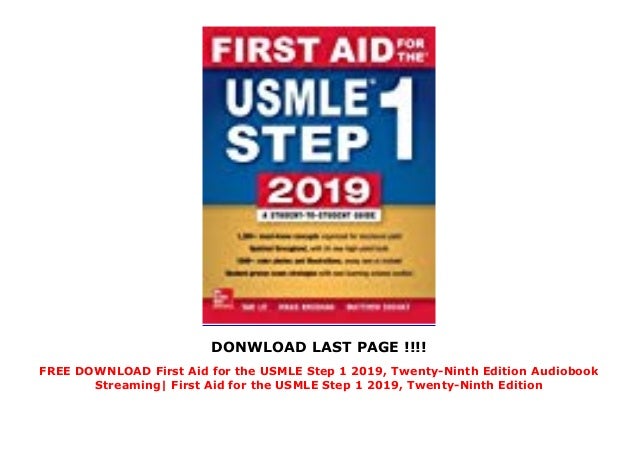 First Aid Usmle Step 1 2019 Pdf Free Download