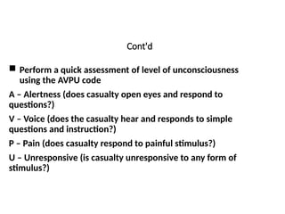 FIRST-AID PRESENTATIOn notes for basic n | PPTX