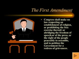 The First Amendment ,[object Object]