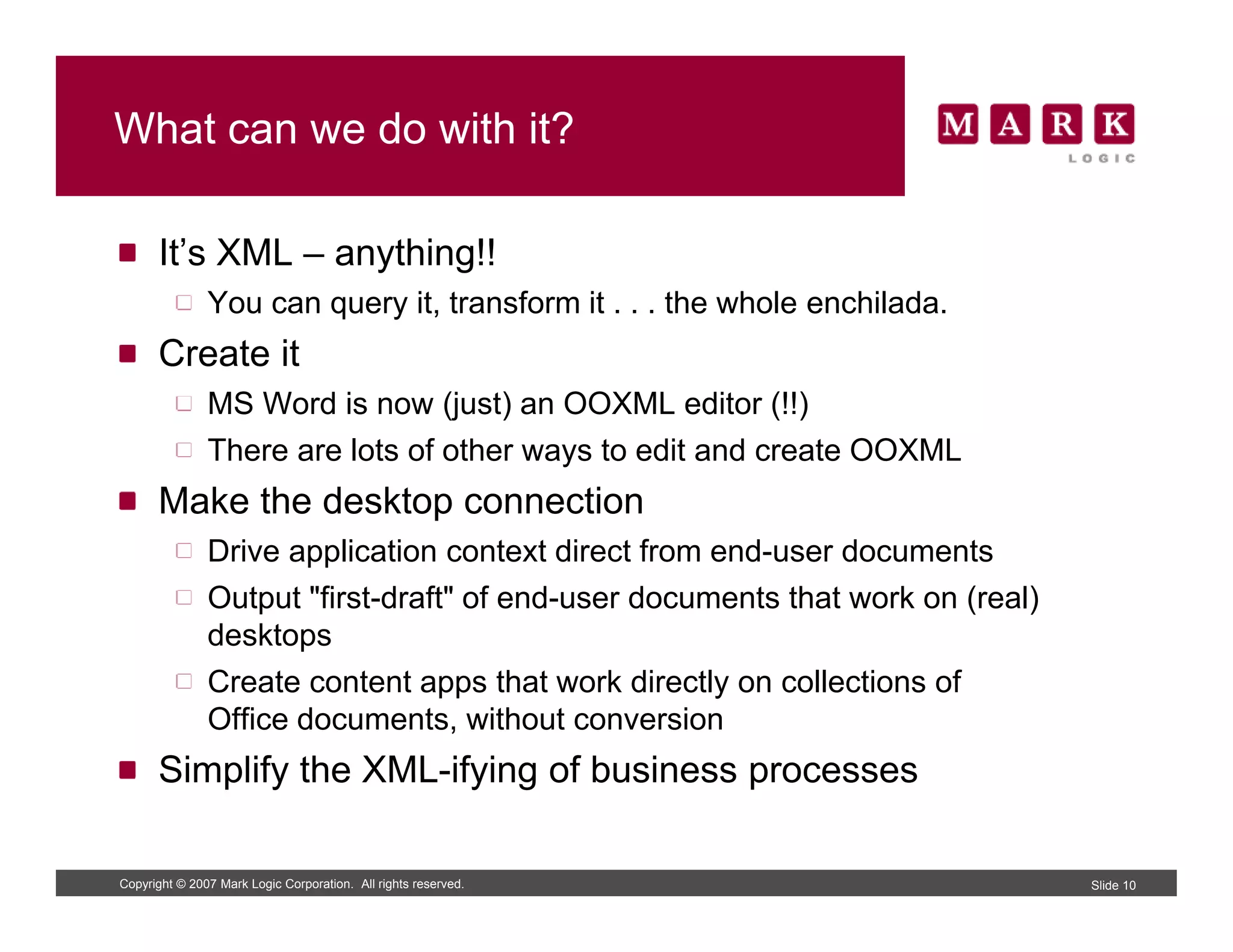 First Encounters With Office Open Xml