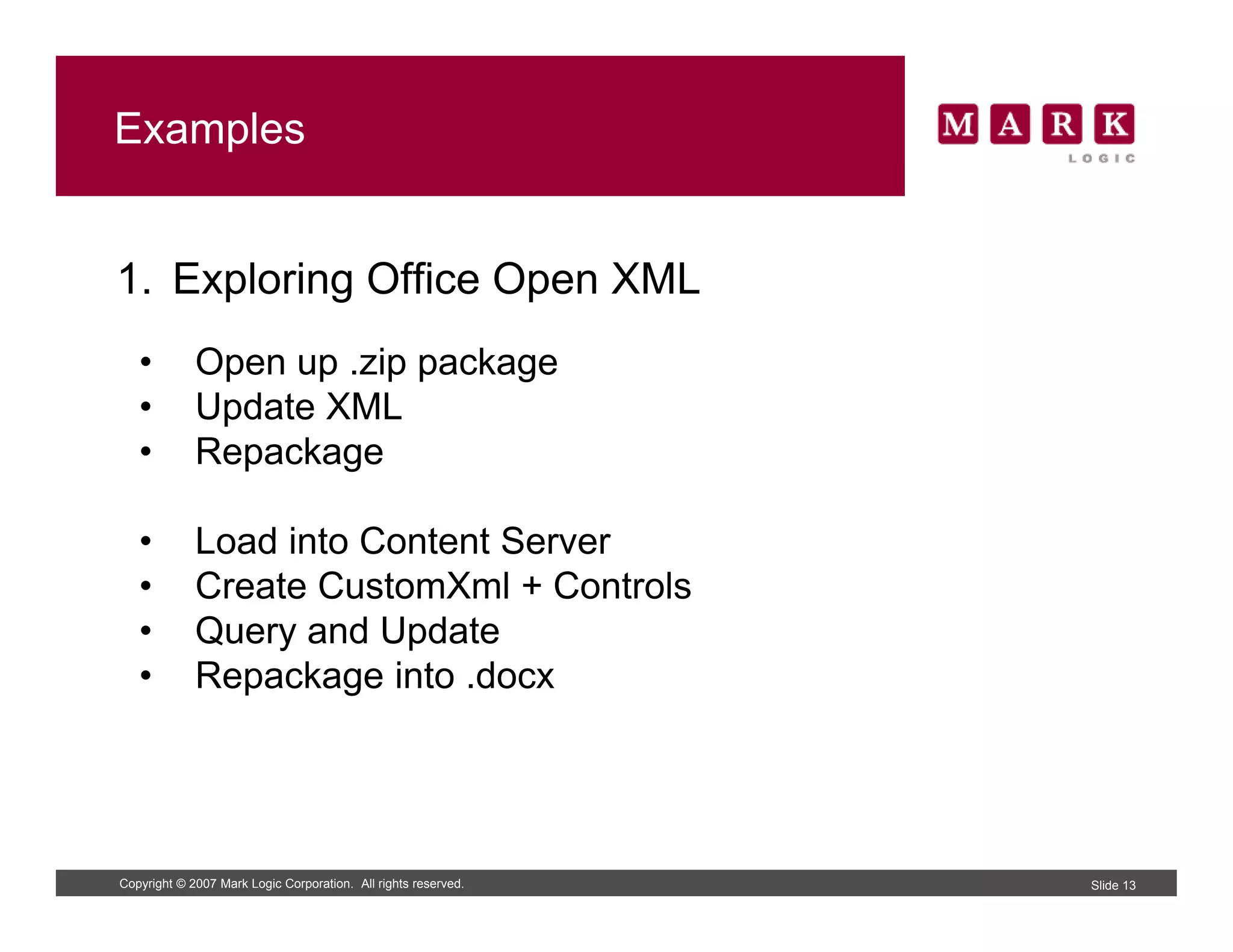 First Encounters With Office Open Xml