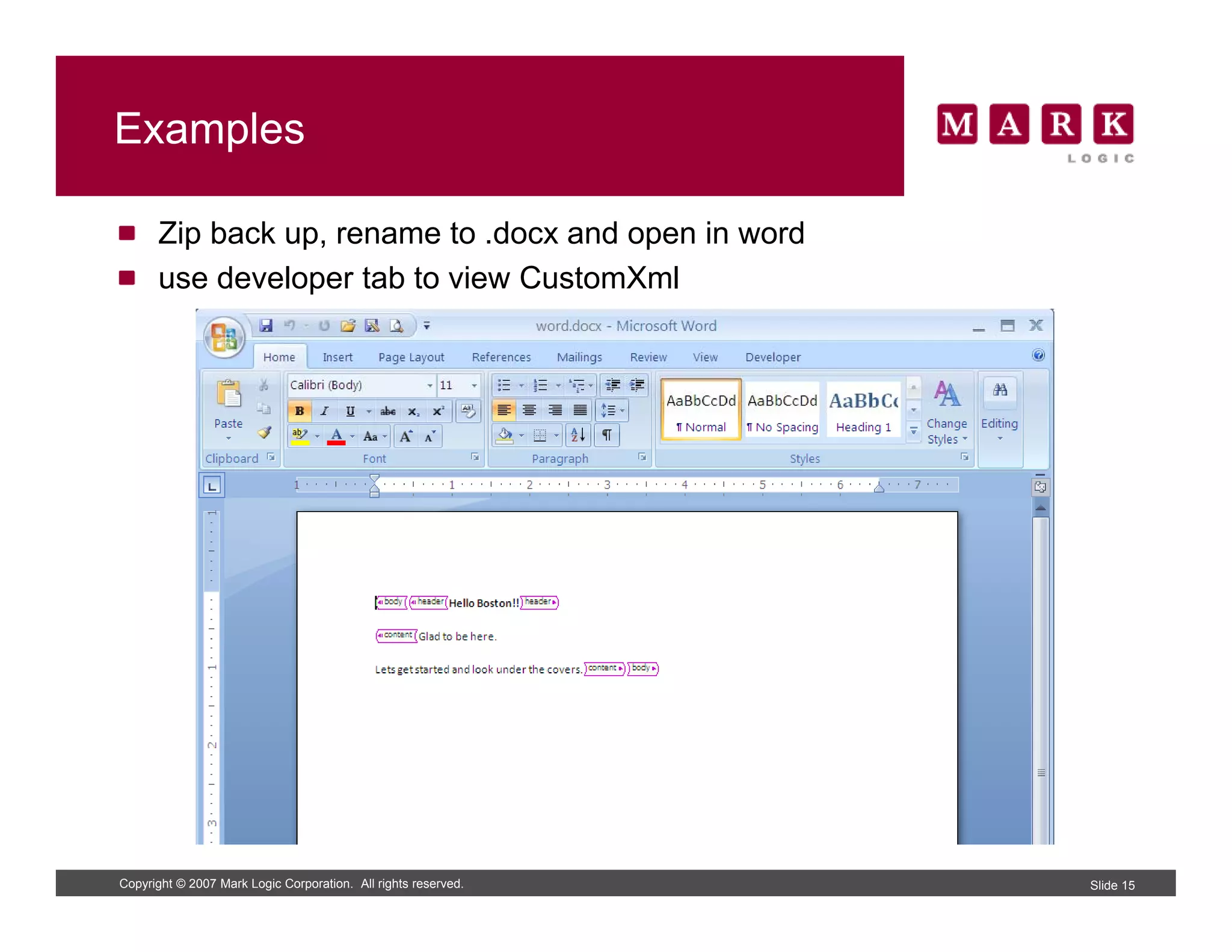 First Encounters With Office Open Xml