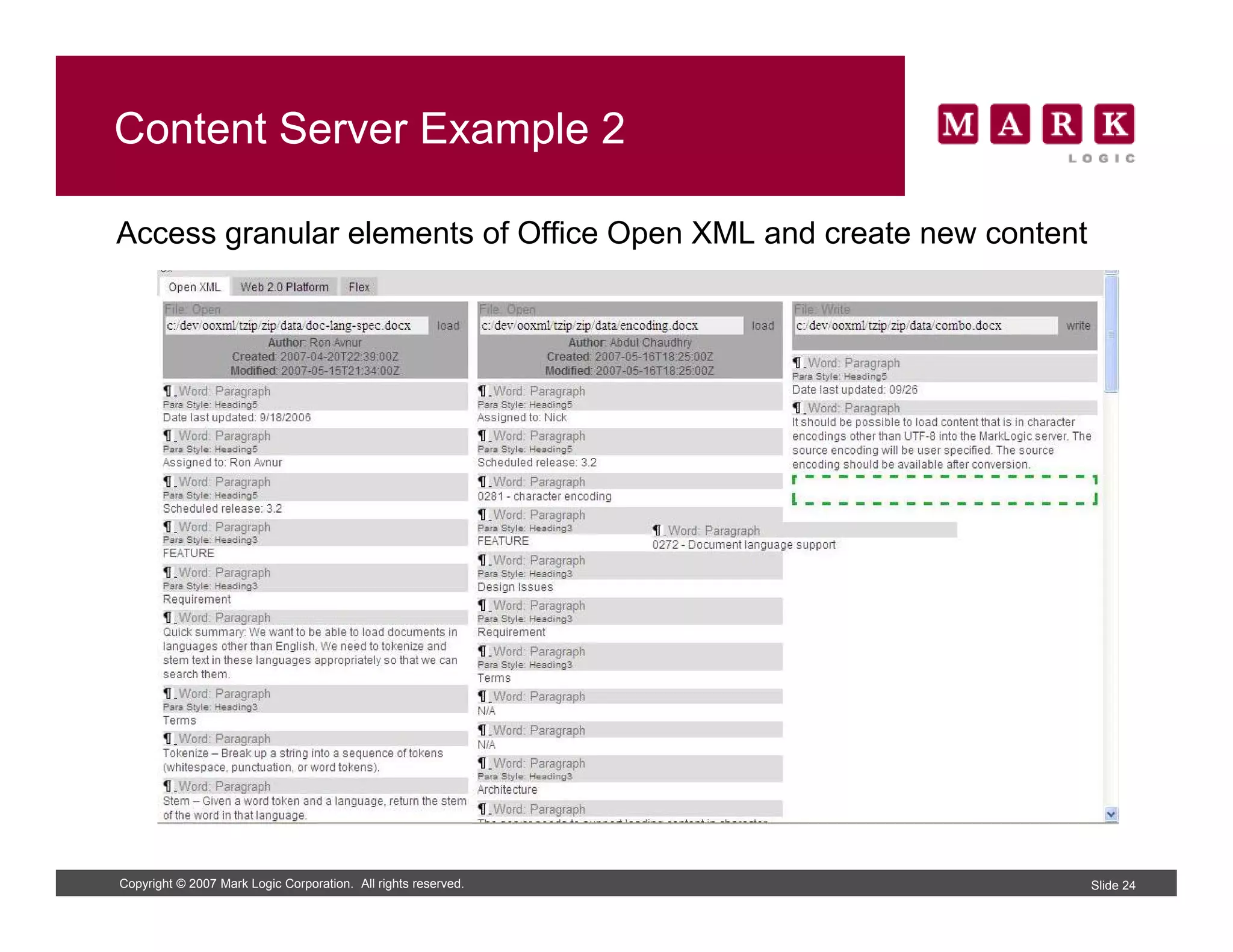 First Encounters With Office Open Xml