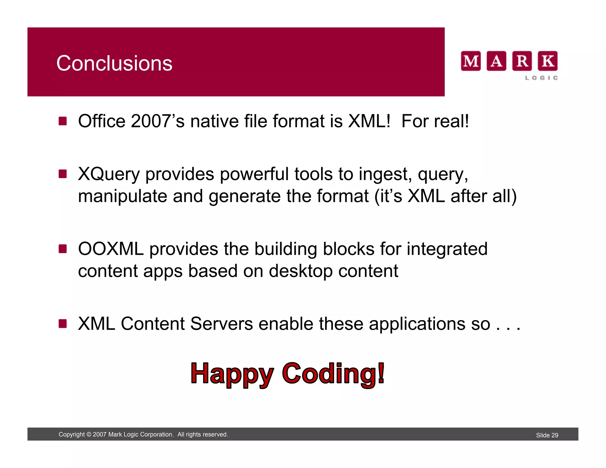 First Encounters With Office Open Xml