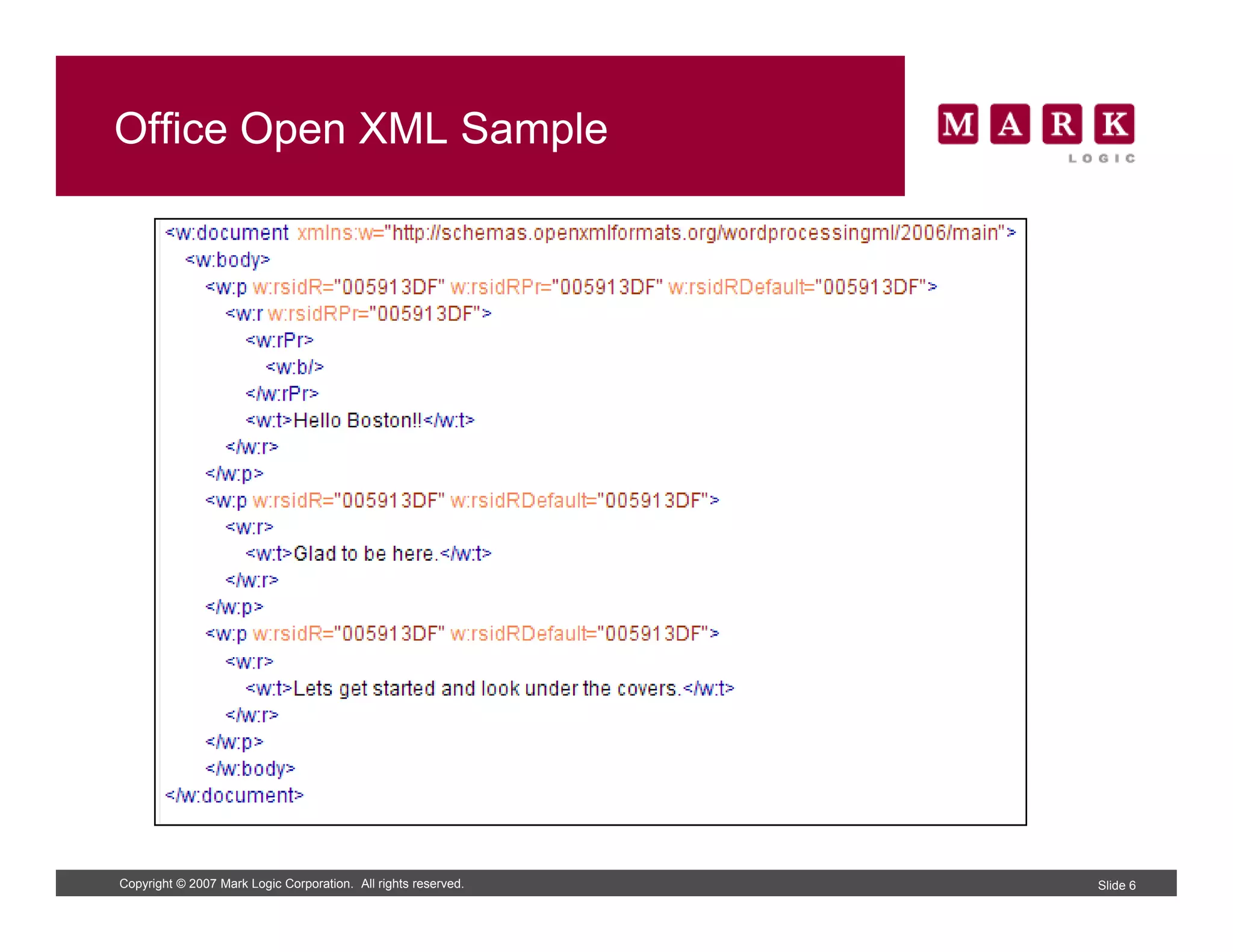 First Encounters With Office Open Xml
