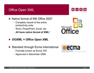 First Encounters With Office Open Xml