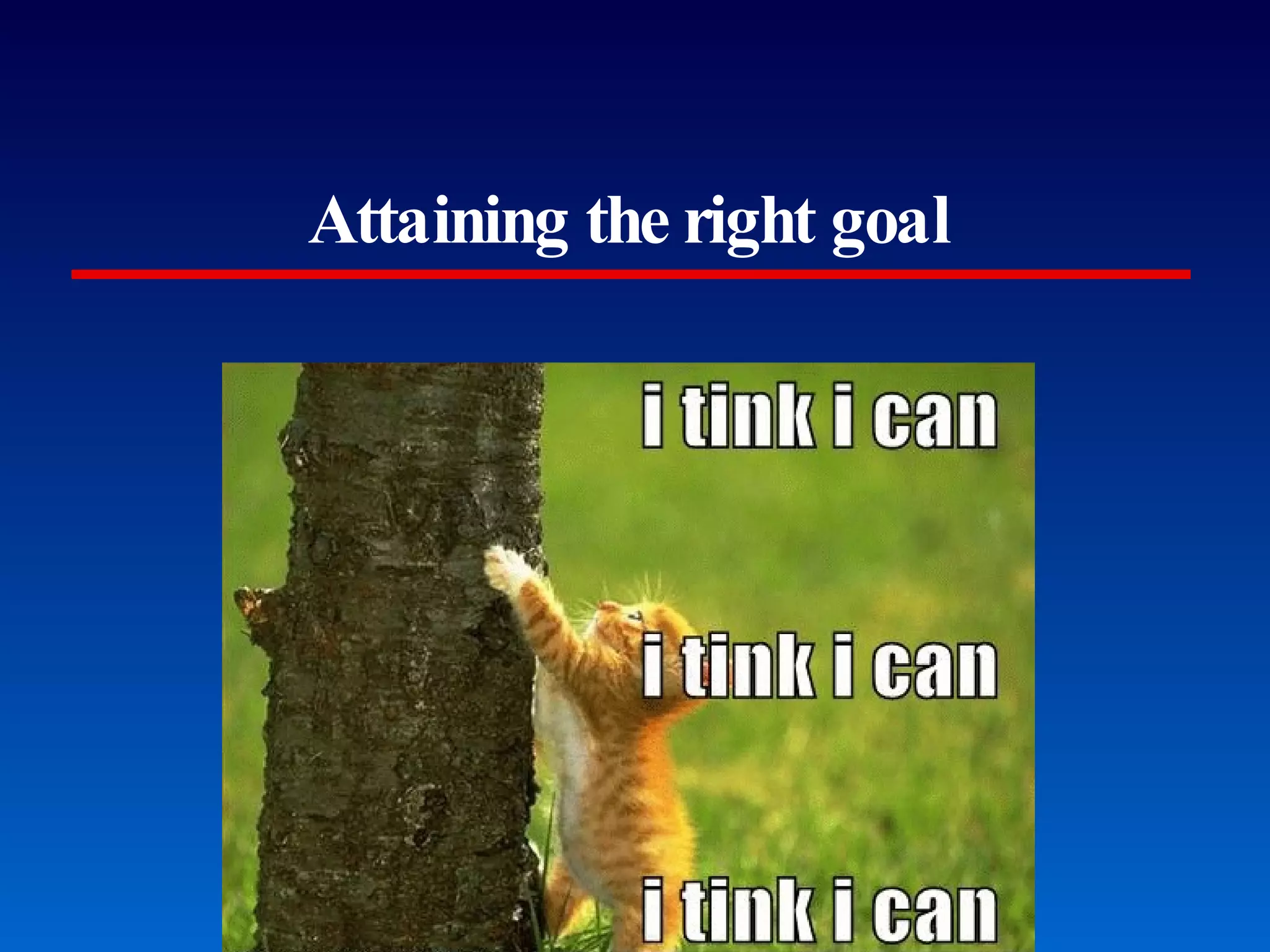 Attaining the right goal Really Achieving Your Career Dreams 