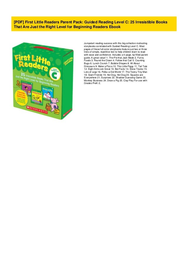 Pdf First Little Readers Parent Pack Guided Reading Level C 25 Ir