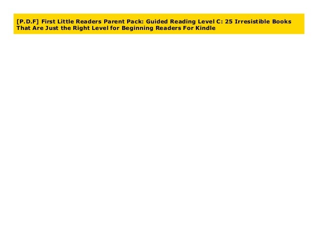 P D F First Little Readers Parent Pack Guided Reading Level C 25