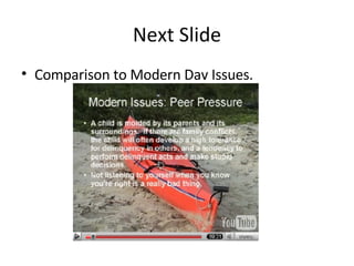 Next Slide Comparison to Modern Day Issues. 
