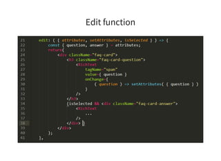 Edit function
 