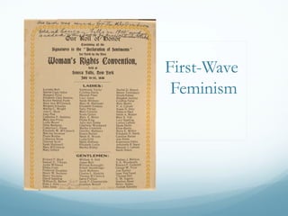 First-Wave
Feminism
 