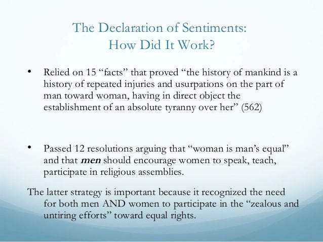 declaration of sentiments by elizabeth cady stanton essay Elizabeth cady stanton wikipedia, elizabeth cady stanton (november 12, 1815 october 26, 1902) was an american suffragist, social activist, abolitionist, and leading figure of the early women's rights movementher declaration of sentiments,. declaration of sentiments by elizabeth cady stanton essay Elizabeth cady stanton wikipedia, elizabeth cady stanton (november 12, 1815 october 26, 1902) was an american suffragist, social activist, abolitionist, and leading figure of the early women's rights movementher declaration of sentiments,.