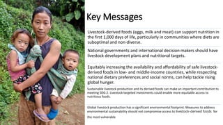 Livestock-derived foods and the first 1000 days: The essential role of livestock-derived foods in the nutrition of mothers and infants