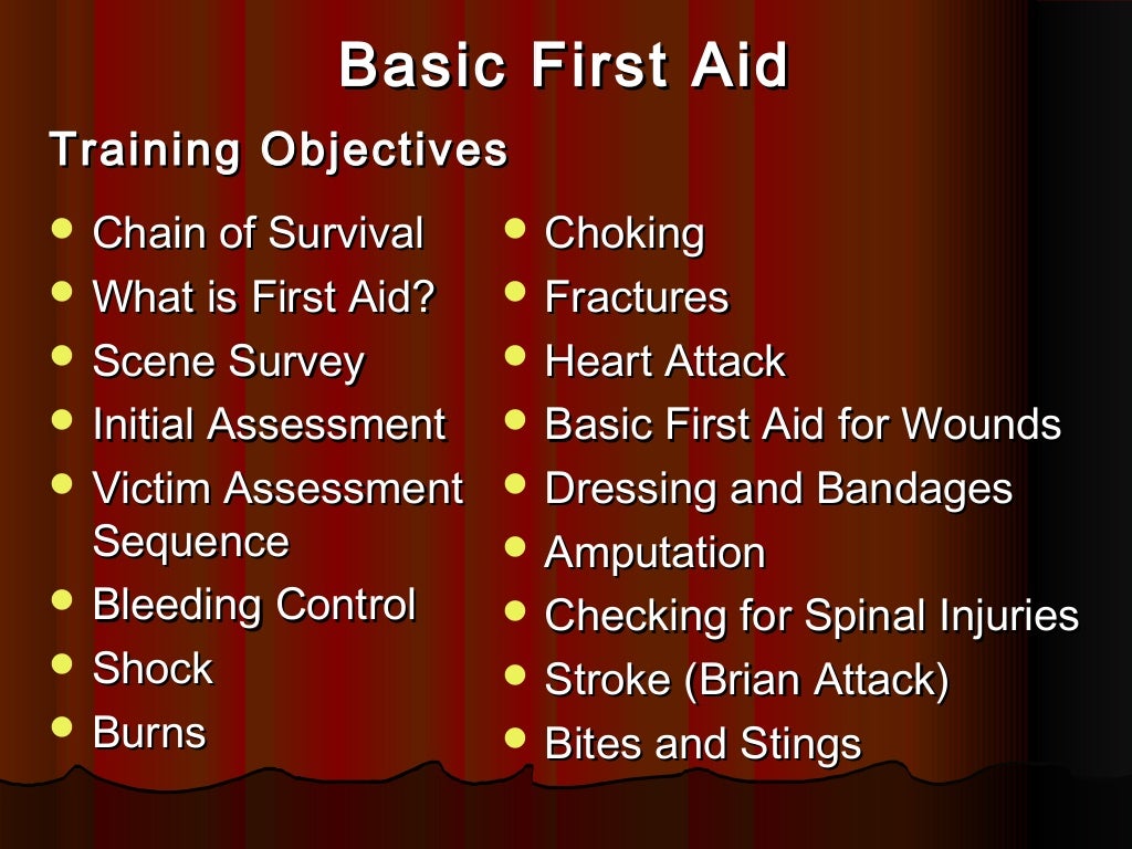 First aid
