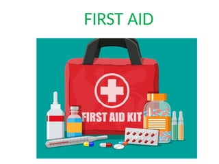 first aid kit awareness program presentation | PPTX