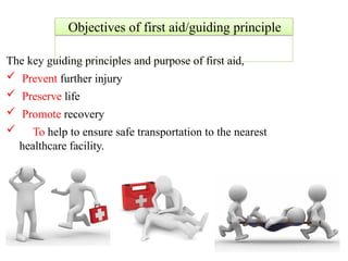 First Aid Course Objectives first aid kit awareness program presentation | PPTX