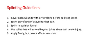 Splint Line Guide Fracture first aid by Dr. Hany Aldakar MD. Orthopedic Surgery and ...