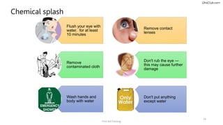 First aid safety ppt about how to do proper first aid treatment | PPTX