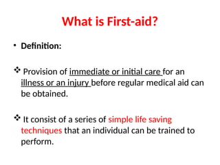 First Aid Regular Basic First Aid in common emergencies.pptx