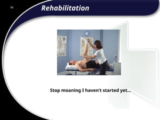 96
Rehabilitation
Stop moaning I haven’t started yet…
 