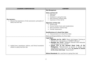 Comprehensive First Aid Training: Skills, Safety, and Legal Standards | PDF