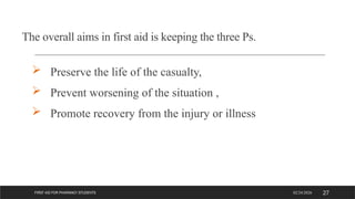 Three Psof First Aid First Aid and Emergency Response for .pptx