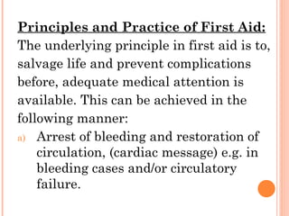 FIRST AID APPLICATION AND MANAGEMENT OF INJURY_044821.ppt