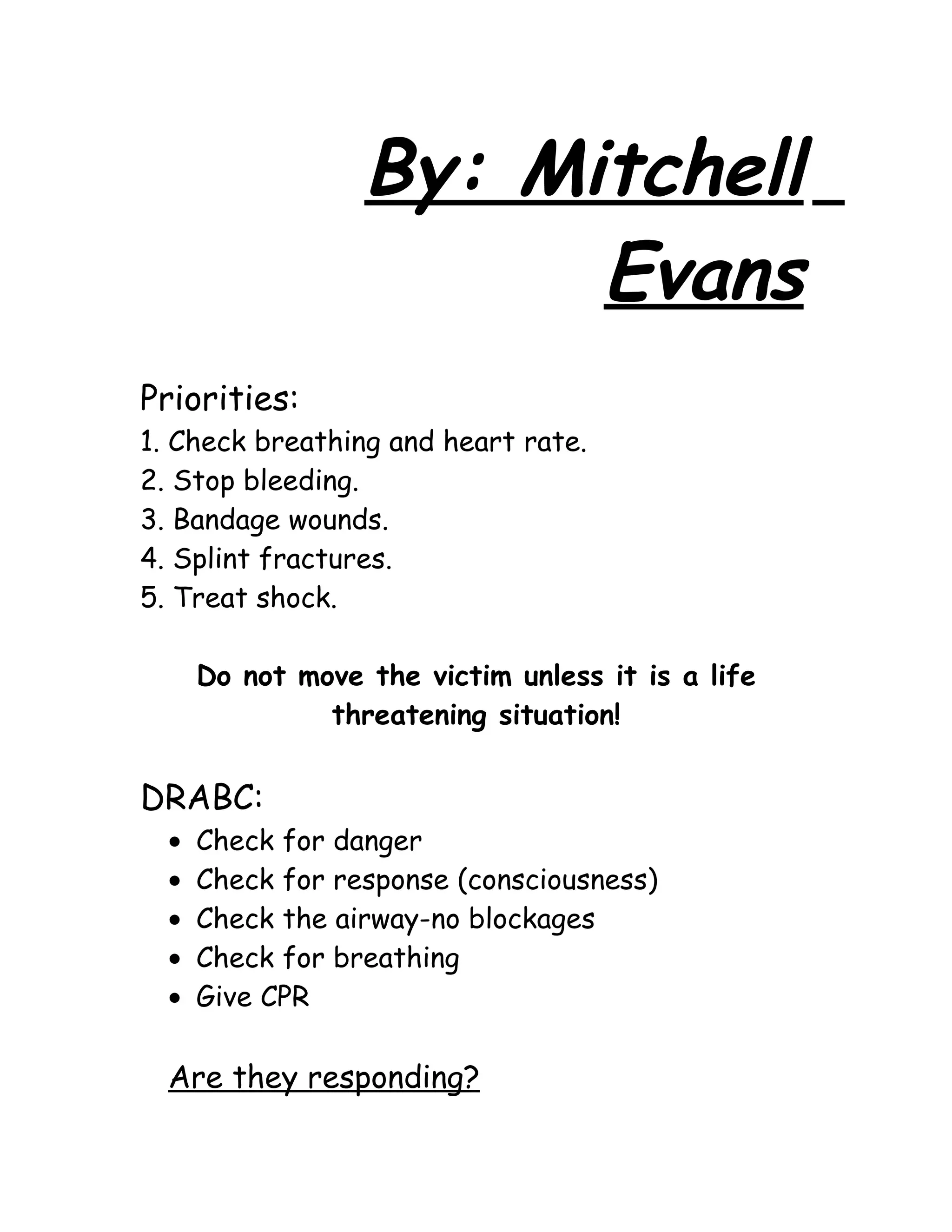 First aid booklet | PDF