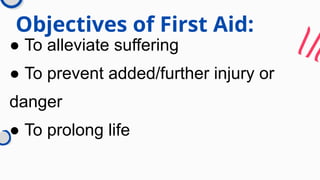 First Aid Course Objectives Comprehensive First Aid and Road Safety Training: Concepts, Skills, and ...