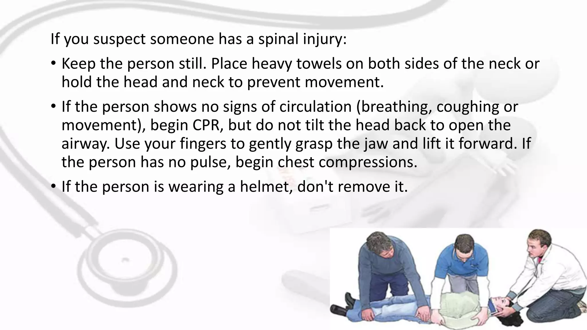 First aid & emergency care of the injured | PPTX