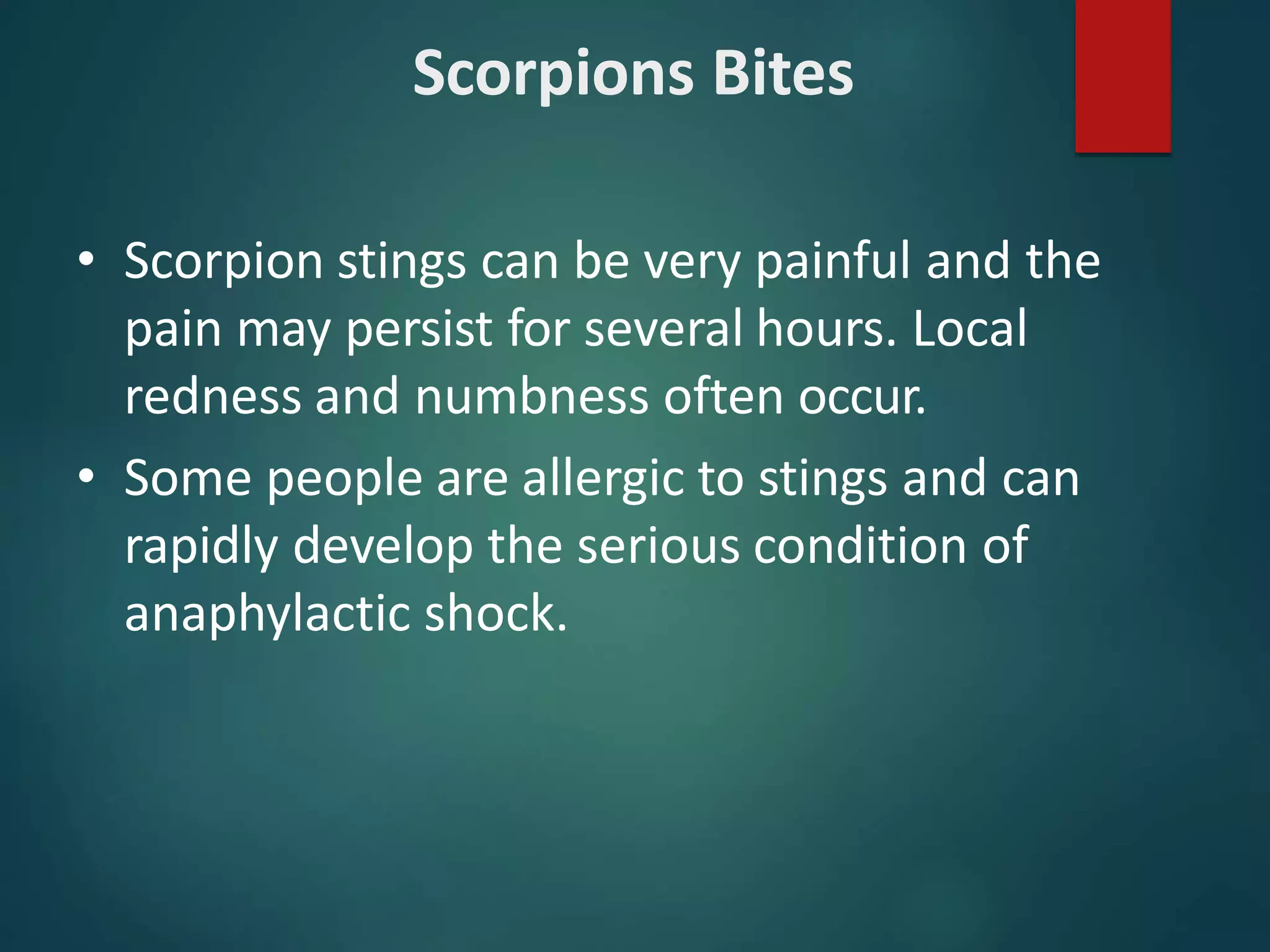 Localized Redeness FIRST AID EMERGENCY IN DIFFERENT BITES AND STINGS.pptx
