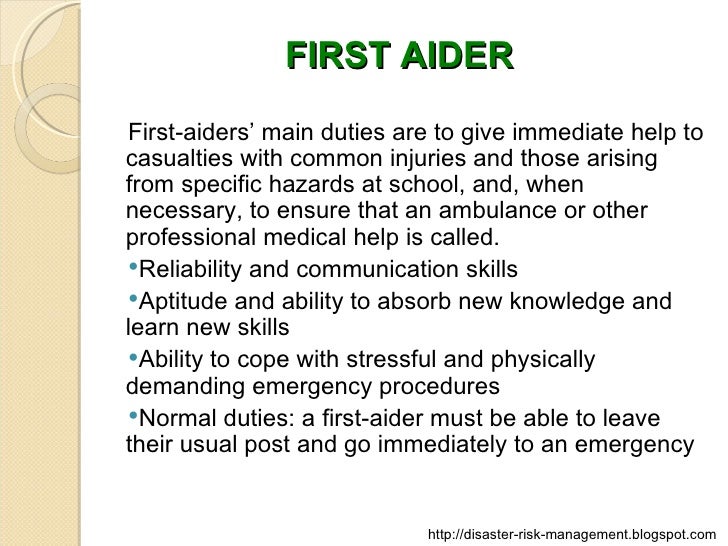 First Aider