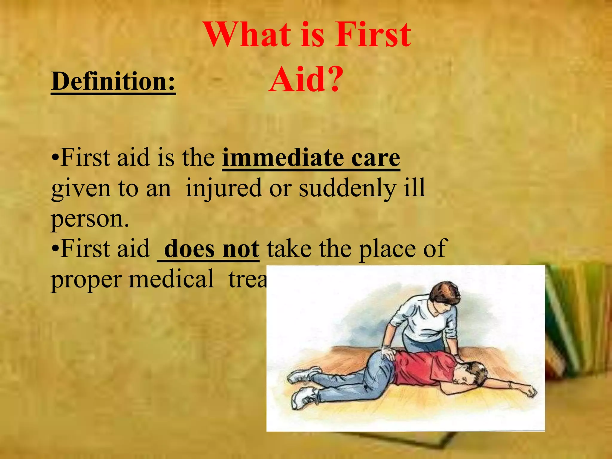 FIRST AID AND CPR PPT