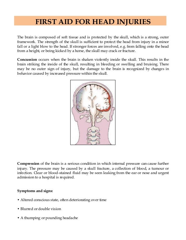First Aid For Head Injuries WHS First Aid Kits