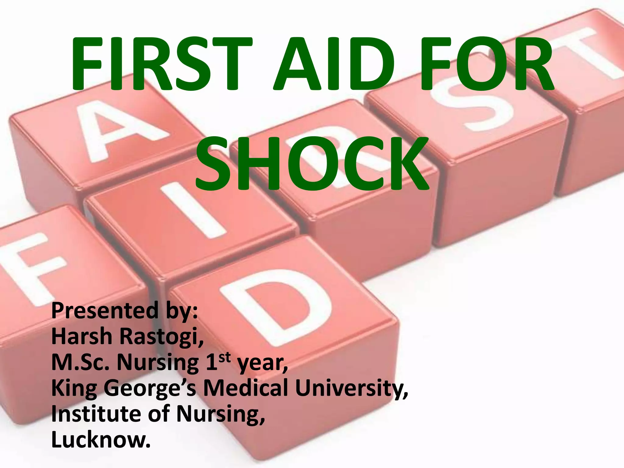 First aid for shock PPT