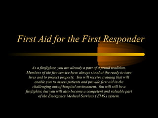Myths About First Aid - Emergency First Response
