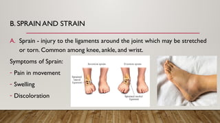 Sprain Injury Sample GRADE 5 FIRST AID ON DIFFERENT SPORTS INJURIES.pptx
