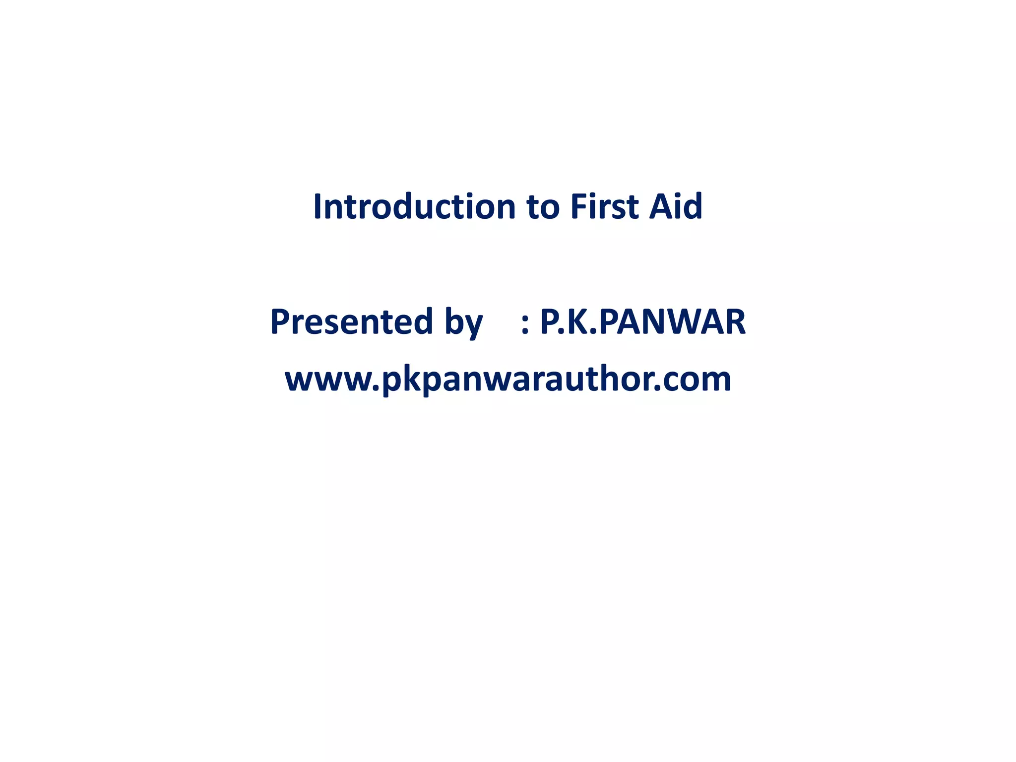 First AID in hindi PPT