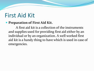 First aid kit | PPTX